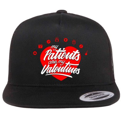 My Patients Are My Valentine's Day Love Heart Flatbill Hat