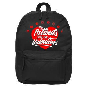 My Patients Are My Valentine's Day Love Heart 16 in Basic Backpack