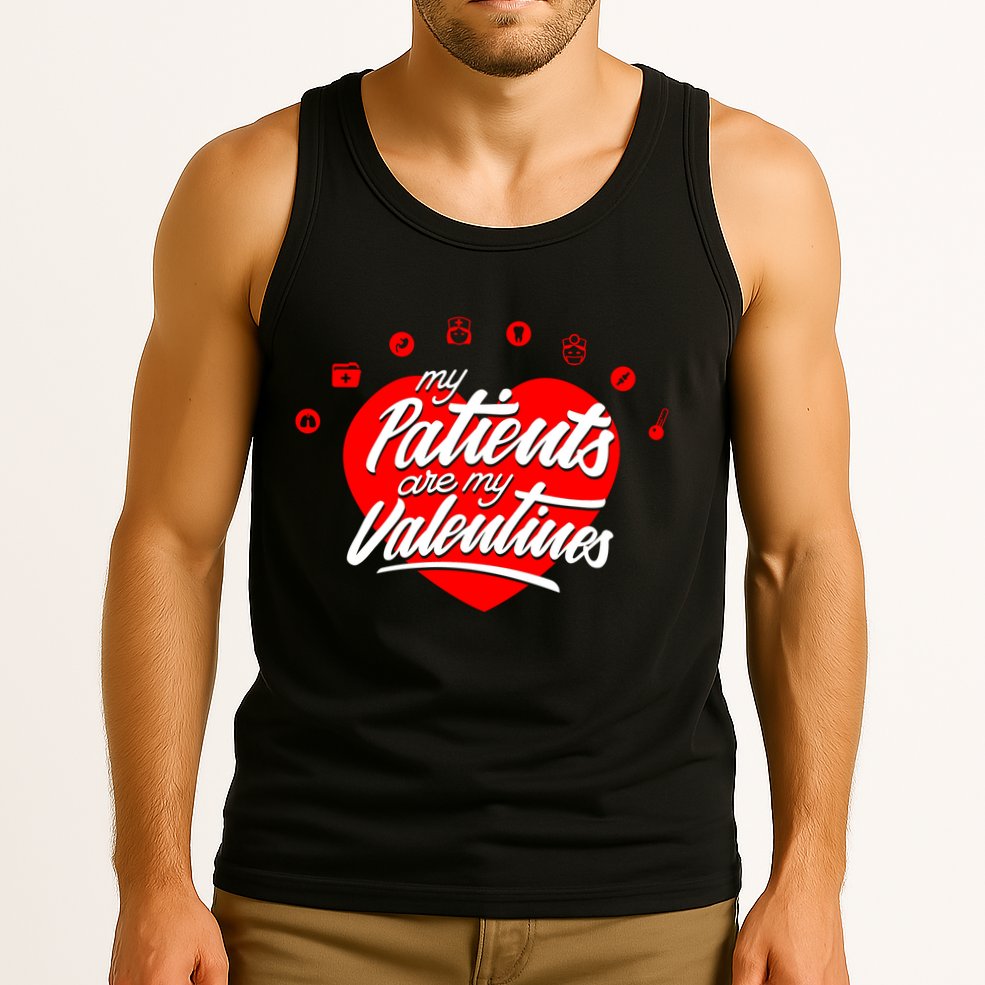 My Patients Are My Valentine's Day Love Heart Tank Top