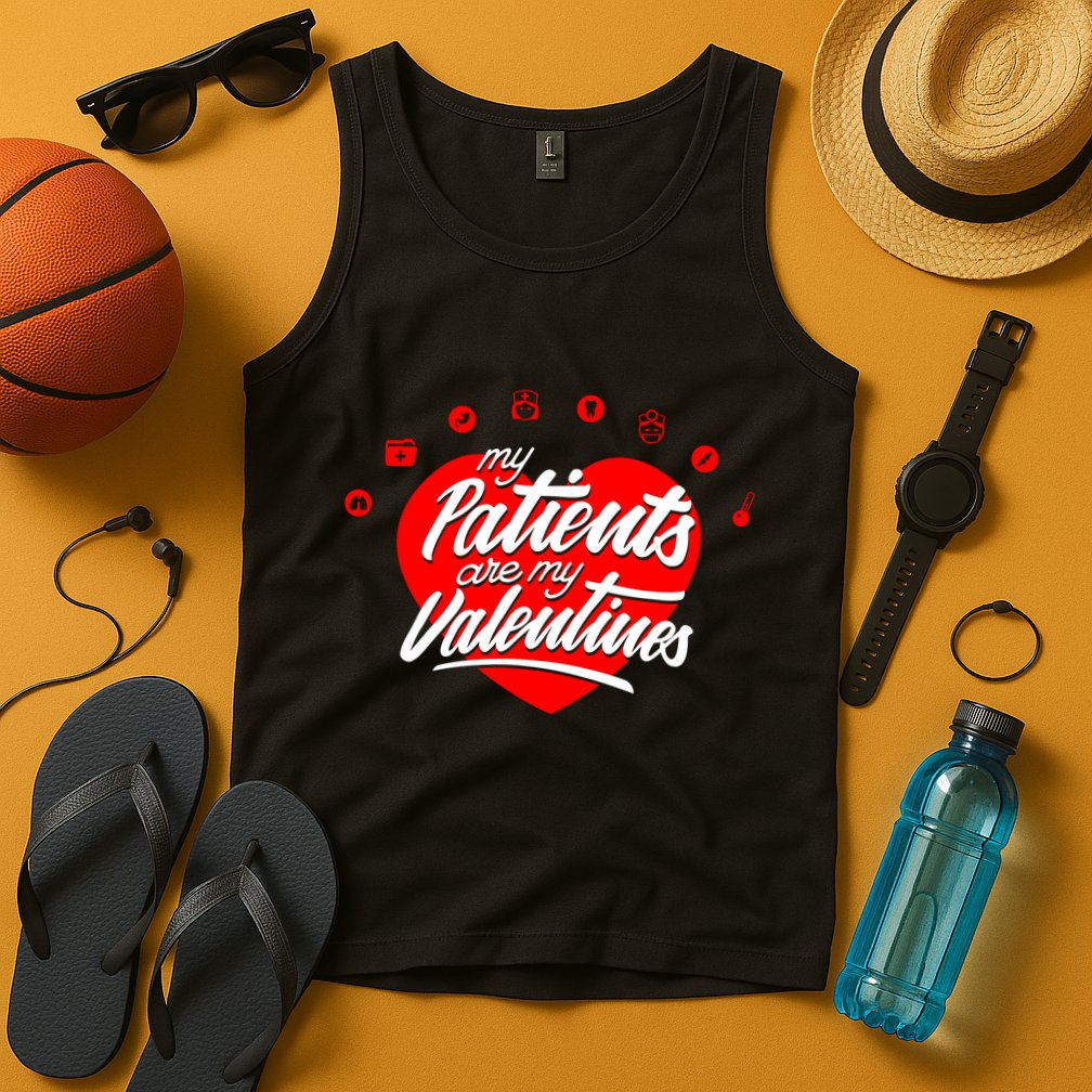 My Patients Are My Valentine's Day Love Heart Tank Top