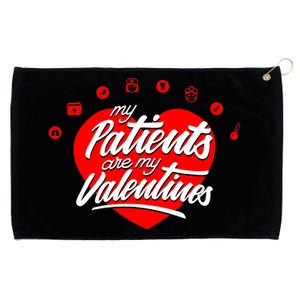 My Patients Are My Valentine's Day Love Heart Grommeted Golf Towel