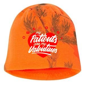 My Patients Are My Valentine's Day Love Heart Kati - Camo Knit Beanie