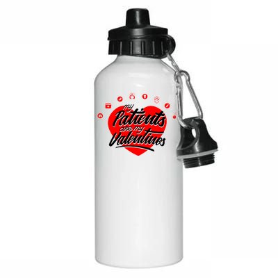 My Patients Are My Valentine's Day Love Heart Aluminum Water Bottle