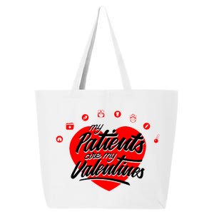 My Patients Are My Valentine's Day Love Heart 25L Jumbo Tote