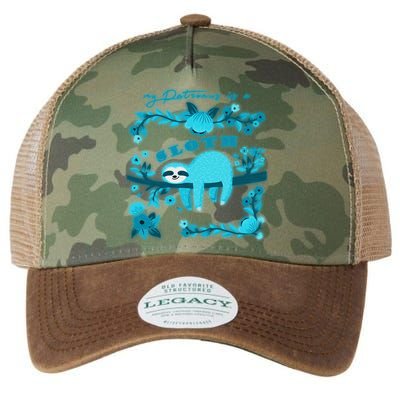 My Patronsus Is A Sloth Funny Legacy Tie Dye Trucker Hat