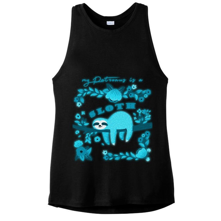 My Patronsus Is A Sloth Funny Ladies PosiCharge Tri-Blend Wicking Tank
