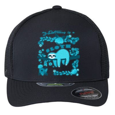 My Patronsus Is A Sloth Funny Flexfit Unipanel Trucker Cap