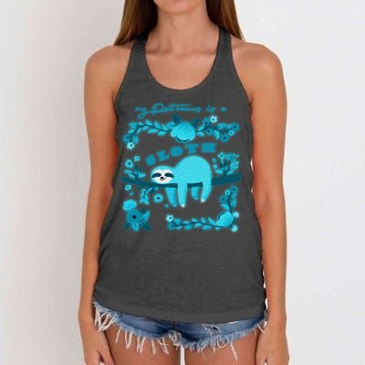 My Patronsus Is A Sloth Funny Women's Knotted Racerback Tank