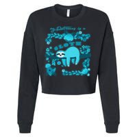 My Patronsus Is A Sloth Funny Cropped Pullover Crew
