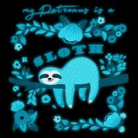 My Patronsus Is A Sloth Funny Cropped Pullover Crew