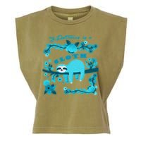 My Patronsus Is A Sloth Funny Garment-Dyed Women's Muscle Tee