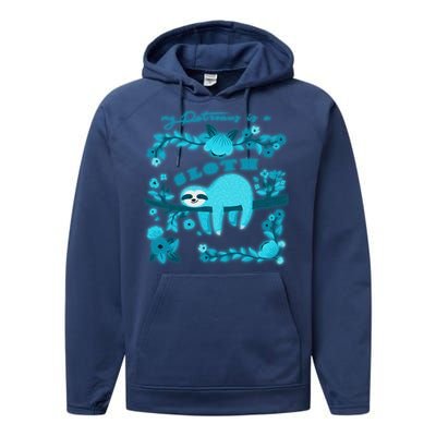 My Patronsus Is A Sloth Funny Performance Fleece Hoodie