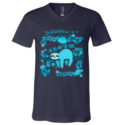 My Patronsus Is A Sloth Funny V-Neck T-Shirt