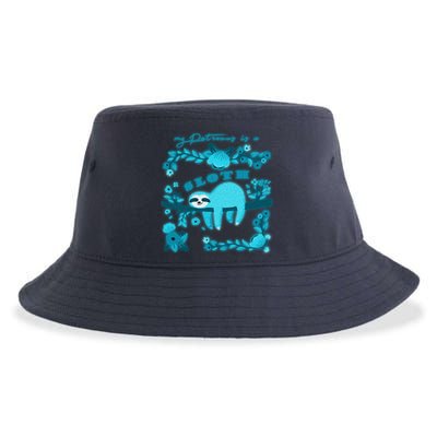 My Patronsus Is A Sloth Funny Sustainable Bucket Hat