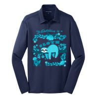 My Patronsus Is A Sloth Funny Silk Touch Performance Long Sleeve Polo