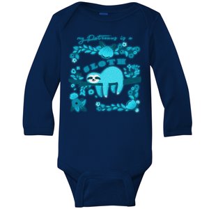 My Patronsus Is A Sloth Funny Baby Long Sleeve Bodysuit