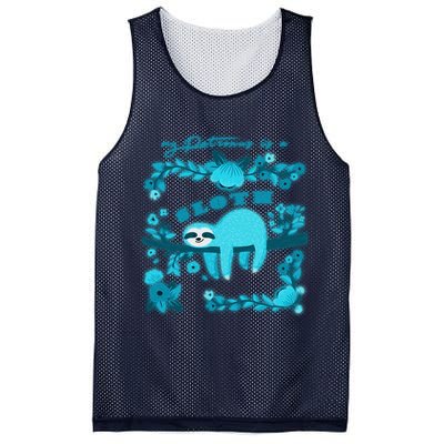 My Patronsus Is A Sloth Funny Mesh Reversible Basketball Jersey Tank