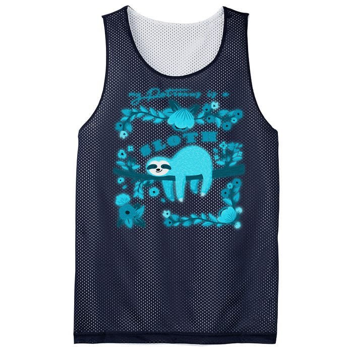 My Patronsus Is A Sloth Funny Mesh Reversible Basketball Jersey Tank