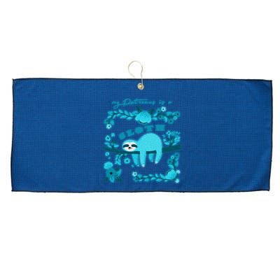 My Patronsus Is A Sloth Funny Large Microfiber Waffle Golf Towel