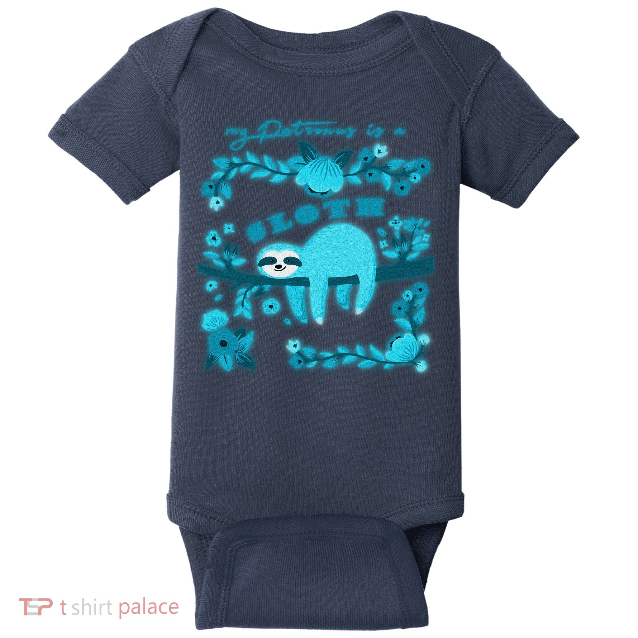 My Patronsus Is A Sloth Funny Baby Bodysuit
