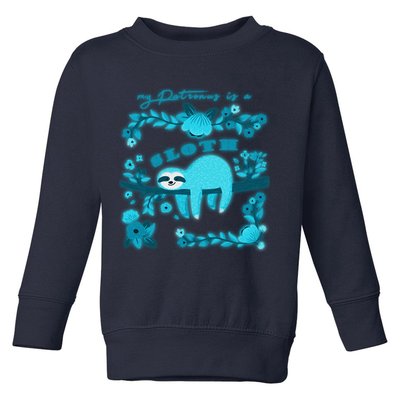 My Patronsus Is A Sloth Funny Toddler Sweatshirt