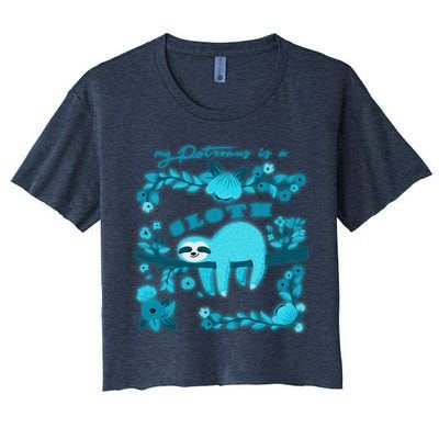 My Patronsus Is A Sloth Funny Crop Top