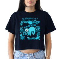 My Patronsus Is A Sloth Funny Crop Top