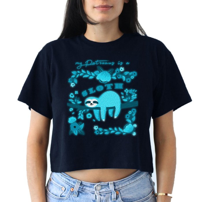 My Patronsus Is A Sloth Funny Crop Top