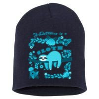 My Patronsus Is A Sloth Funny Short Acrylic Beanie