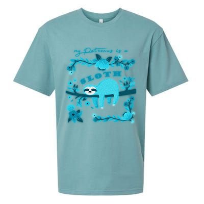 My Patronsus Is A Sloth Funny Sueded Cloud Jersey T-Shirt