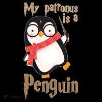 My Patronus Is a Penguin Drawstring Bag