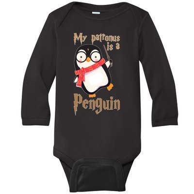 My Patronus Is a Penguin Baby Long Sleeve Bodysuit