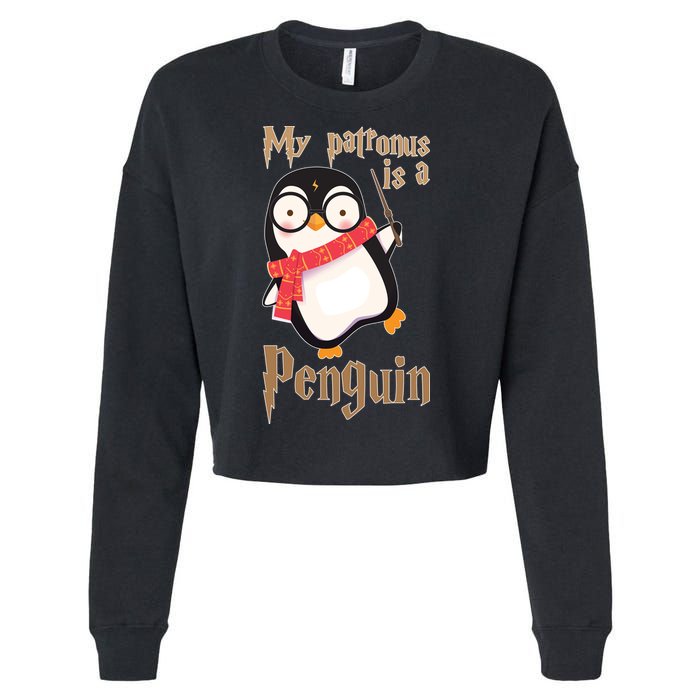 My Patronus Is a Penguin Cropped Pullover Crew