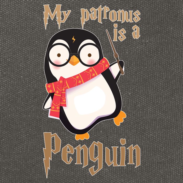 My Patronus Is a Penguin Cotton Canvas Backpack