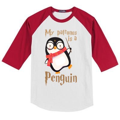 My Patronus Is a Penguin Kids Colorblock Raglan Jersey