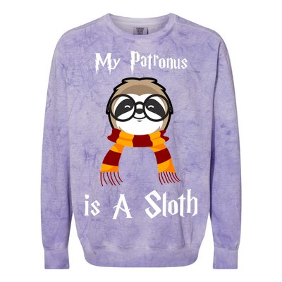 My Patronus Is A Sloth Colorblast Crewneck Sweatshirt