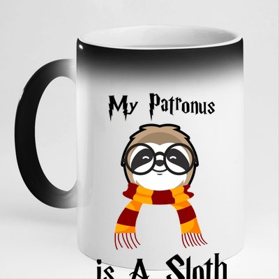 My Patronus Is A Sloth 11oz Black Color Changing Mug