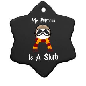 My Patronus Is A Sloth Ceramic Star Ornament