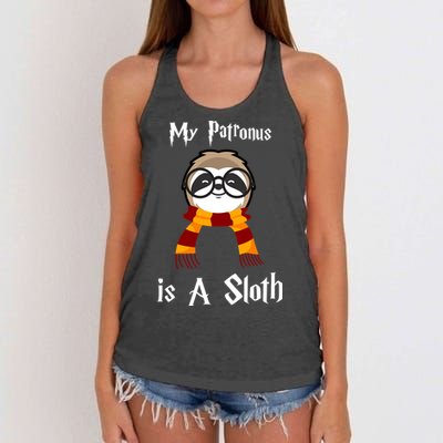 My Patronus Is A Sloth Women's Knotted Racerback Tank