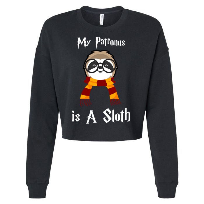 My Patronus Is A Sloth Cropped Pullover Crew