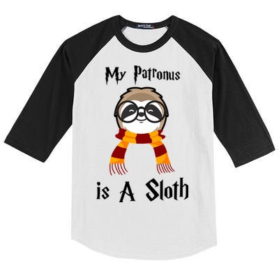 My Patronus Is A Sloth Kids Colorblock Raglan Jersey