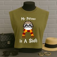 My Patronus Is A Sloth Garment-Dyed Women's Muscle Tee