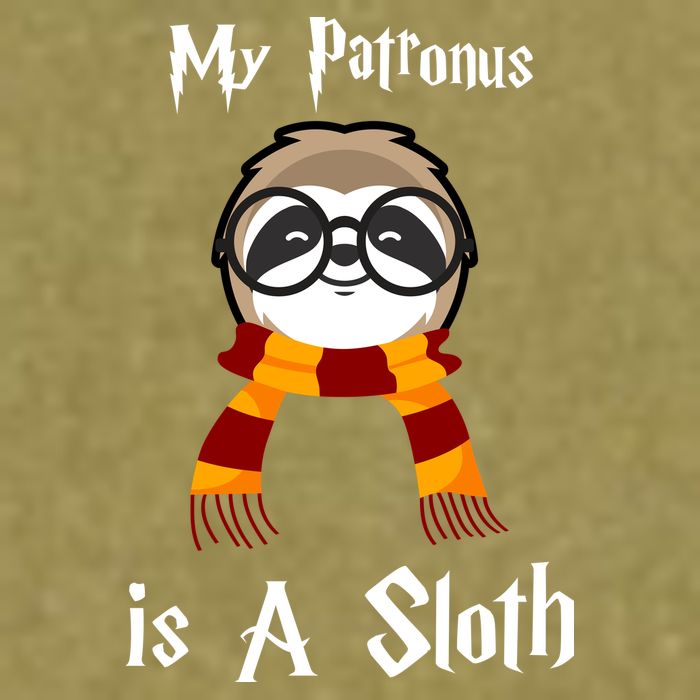 My Patronus Is A Sloth Garment-Dyed Women's Muscle Tee