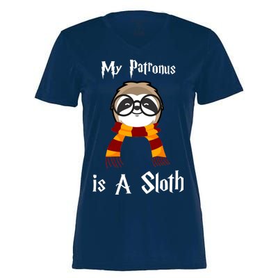 My Patronus Is A Sloth Women's Momentum V-Neck T-Shirt