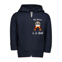 My Patronus Is A Sloth Toddler Zip Fleece Hoodie