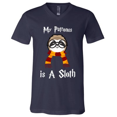 My Patronus Is A Sloth V-Neck T-Shirt