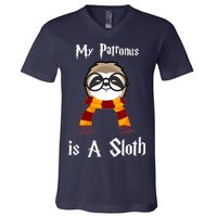 My Patronus Is A Sloth V-Neck T-Shirt