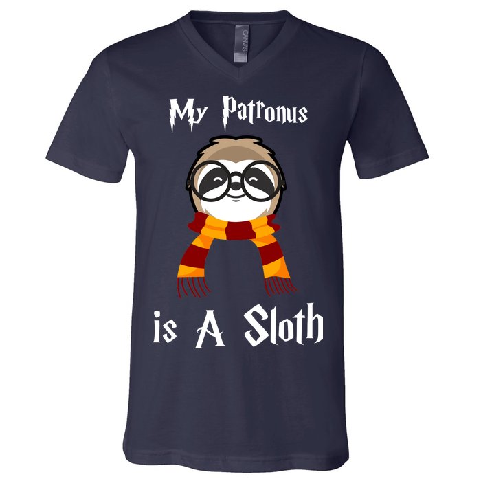 My Patronus Is A Sloth V-Neck T-Shirt