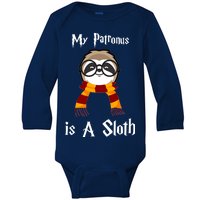 My Patronus Is A Sloth Baby Long Sleeve Bodysuit