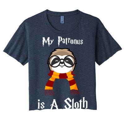 My Patronus Is A Sloth Women's Crop Top Tee